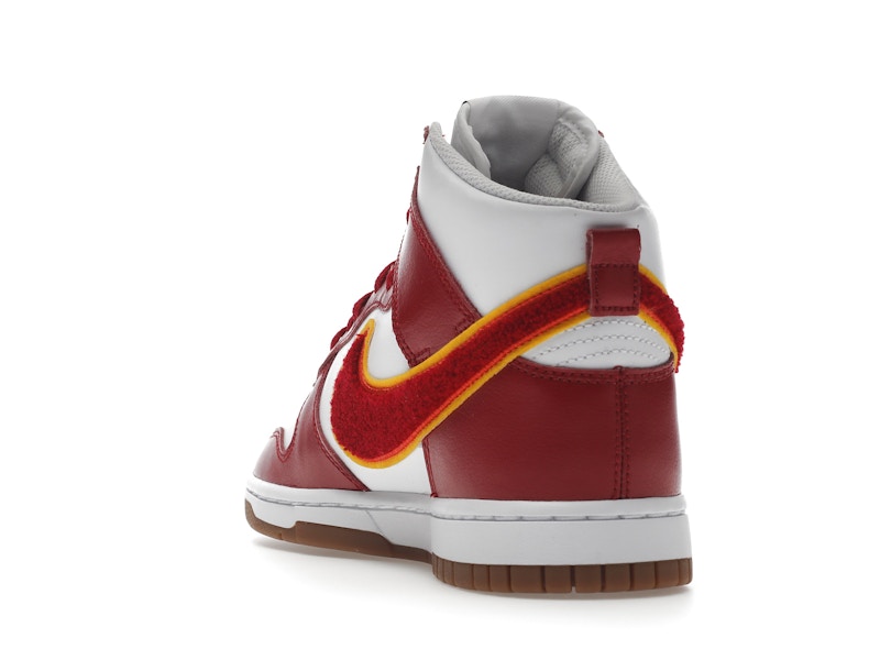 Nike Dunk High Chenille Swoosh White Gym Red