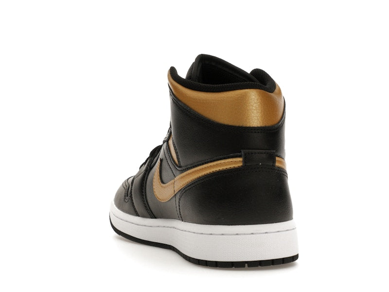 Jordan 1 Mid Black Metallic Gold