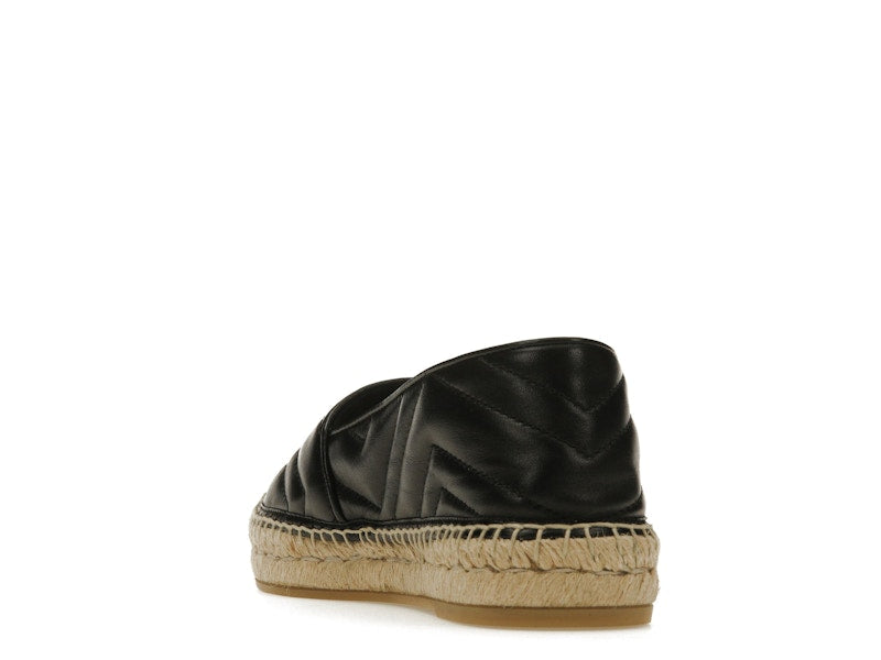 Gucci Double G Espadrille Black Leather