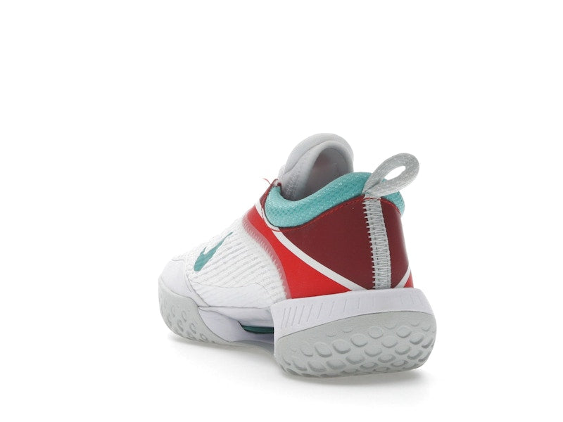 Nike Court Zoom NXT HC White Light Silver Habanero Red Washed Teal (Women's)