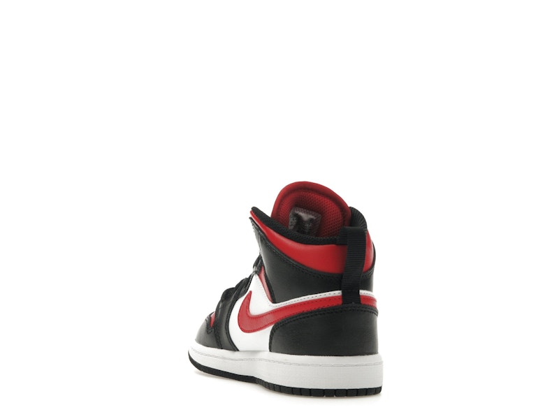 Jordan 1 Mid Black Fire Red (PS)
