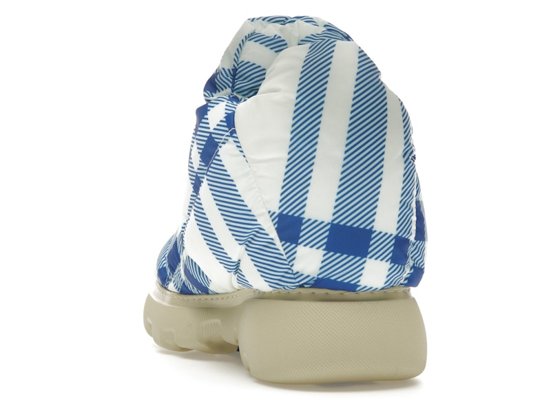 Burberry Check Pillow Boots Blue White