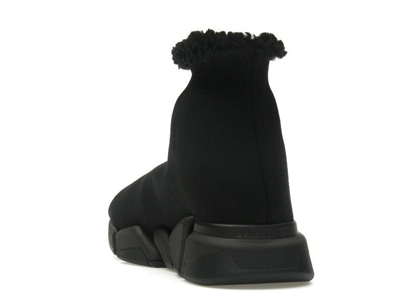 Balenciaga Speed 2.0 Recycled Fake Fur Black (Women's)