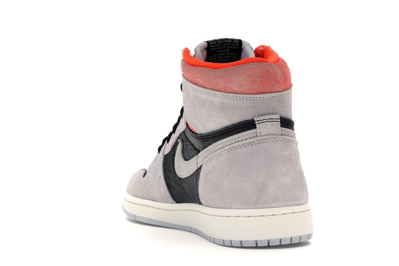 Jordan 1 Retro High Neutral Grey Hyper Crimson