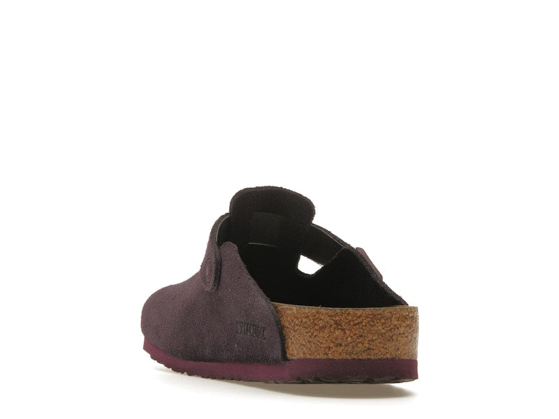 Birkenstock Boston Soft Footbed Suede Wine