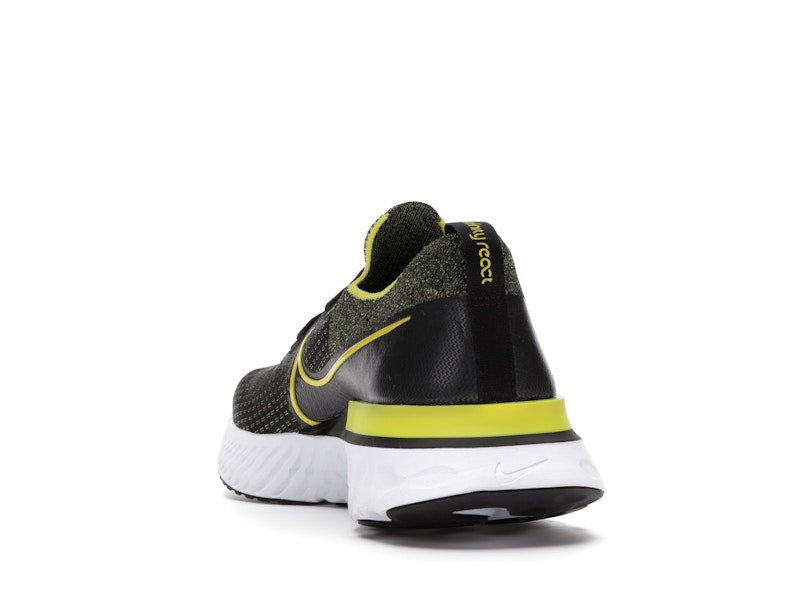 Nike React Infinity Run Flyknit Black Sonic Yellow