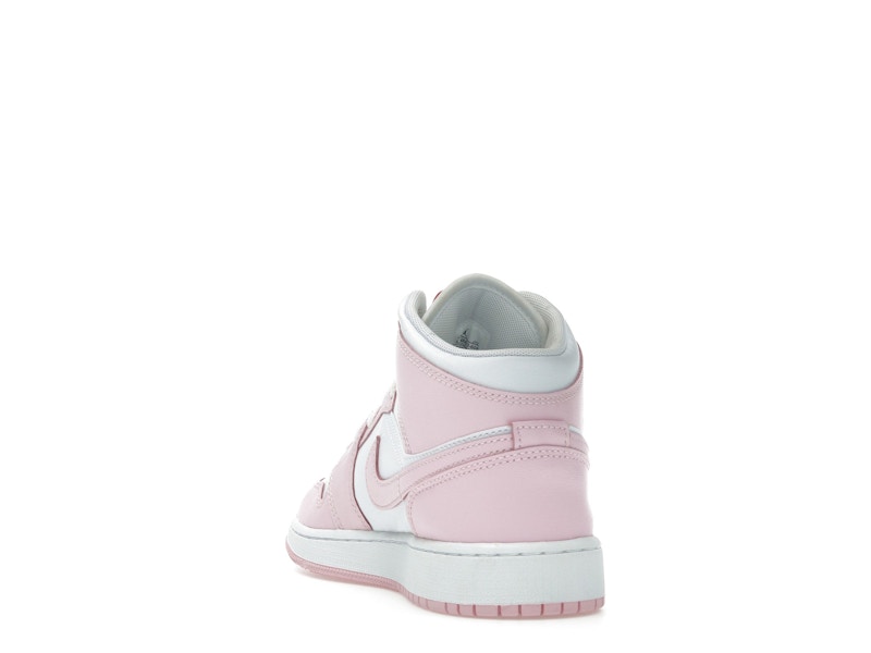 Jordan 1 Mid Pink Foam Fire Red (GS)
