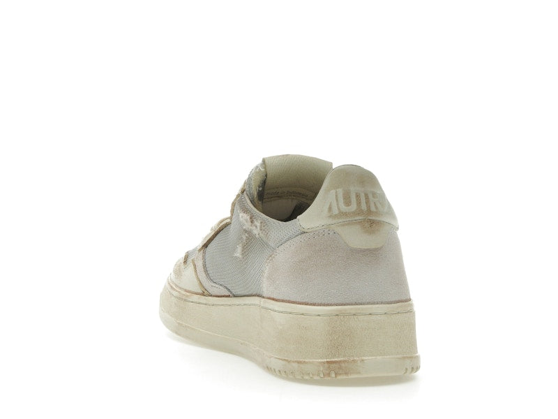 Autry Medalist Leather Low Grey White Super Vintage