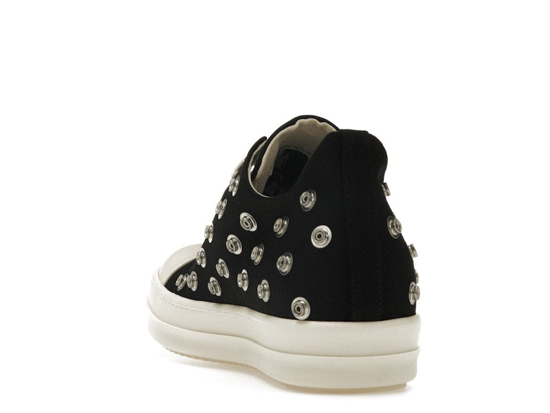 Rick Owens DRKSHDW Low Sneaks Eyelet Black Milk