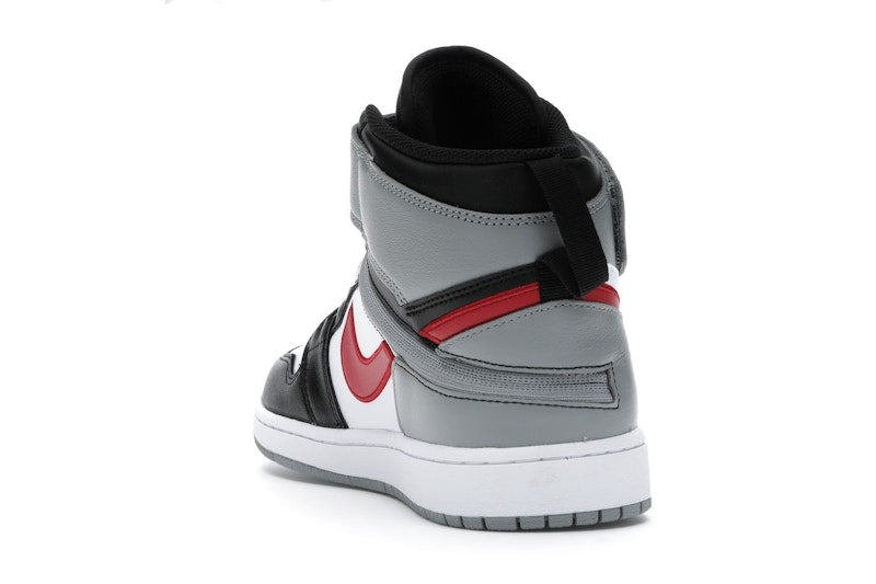 Jordan 1 High FlyEase Black Particle Grey Gym Red