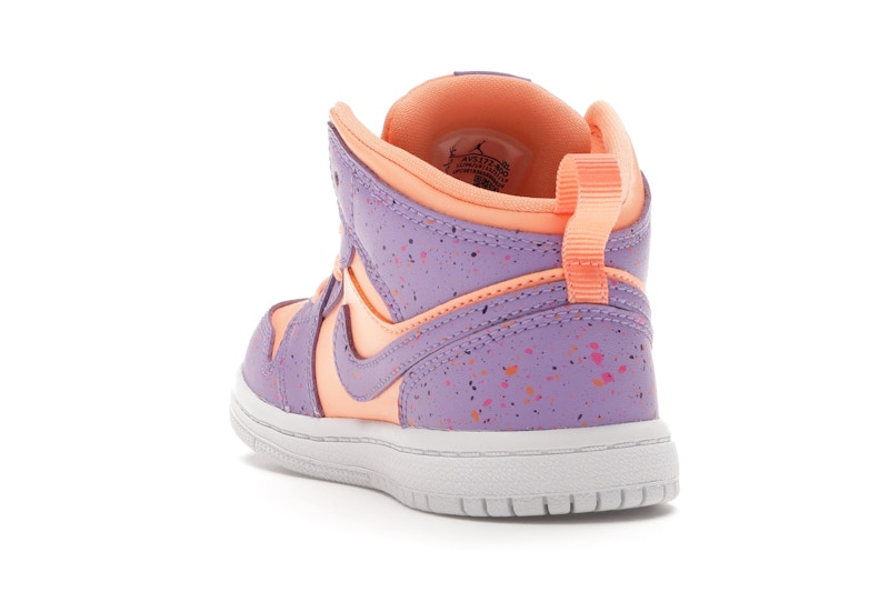 Jordan 1 Mid Paint Splatter Orange Purple (TD)