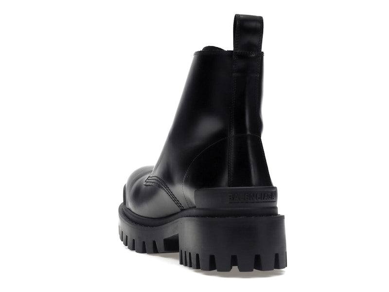 Balenciaga Strike 20mm Lace Up Boot Black