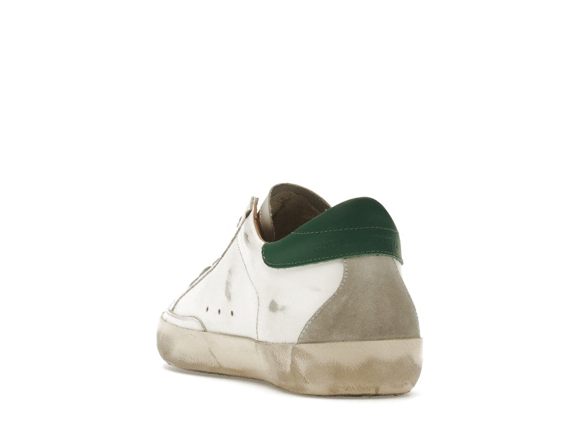 Golden Goose Super-Star White Green Grey Suede Patch