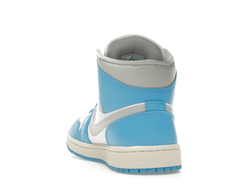 Jordan 1 Mid Dark Powder Blue White Sail Neutral Grey (Women's)