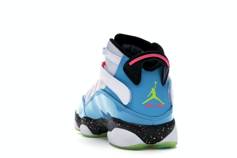 Jordan 6 Rings White Light Blue Fury Cyber