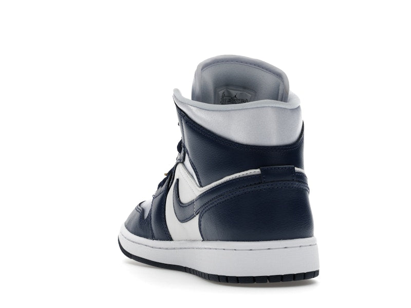 Jordan 1 Mid Football Grey White Midnight Navy (Women's)