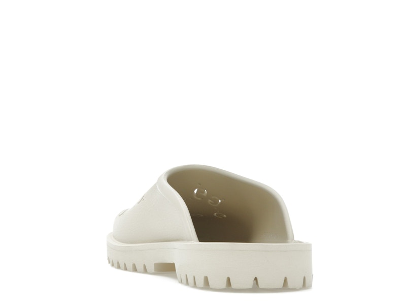 Gucci Slip-on Sandal Cut Out Monogram Mystic White
