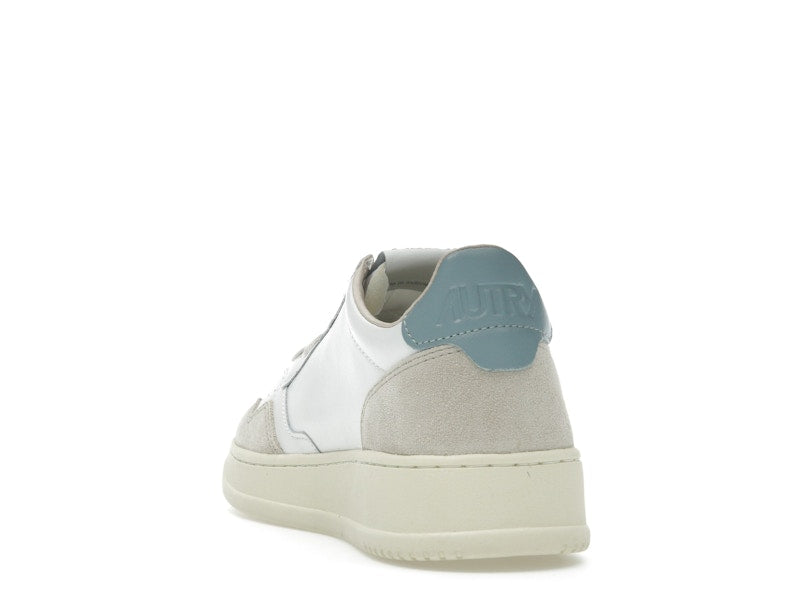 Autry Medalist Leather Low White Silver Blue
