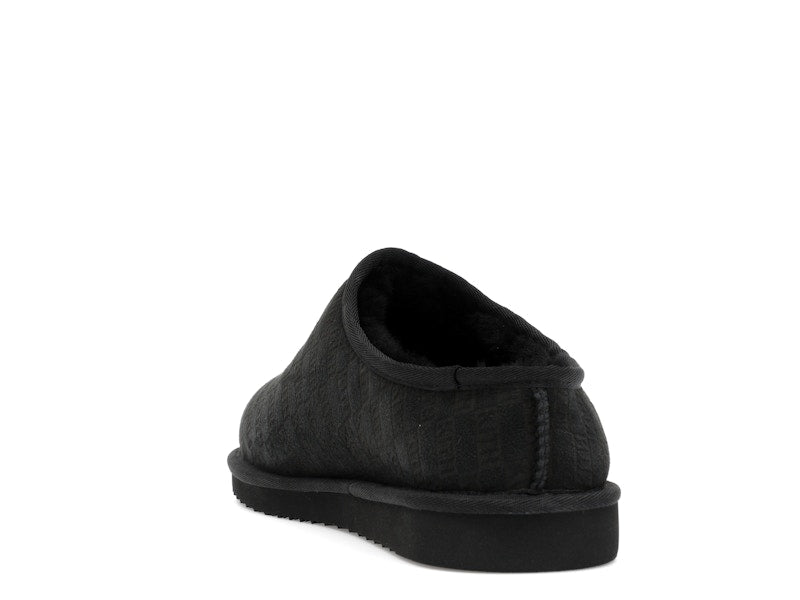 Kith Kithmas Monogram Shearling Slippers Black