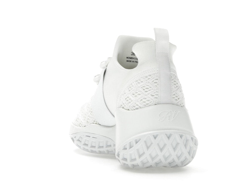 Roger Vivier Viv' Run Fabric White Crystal Buckle (Women's)