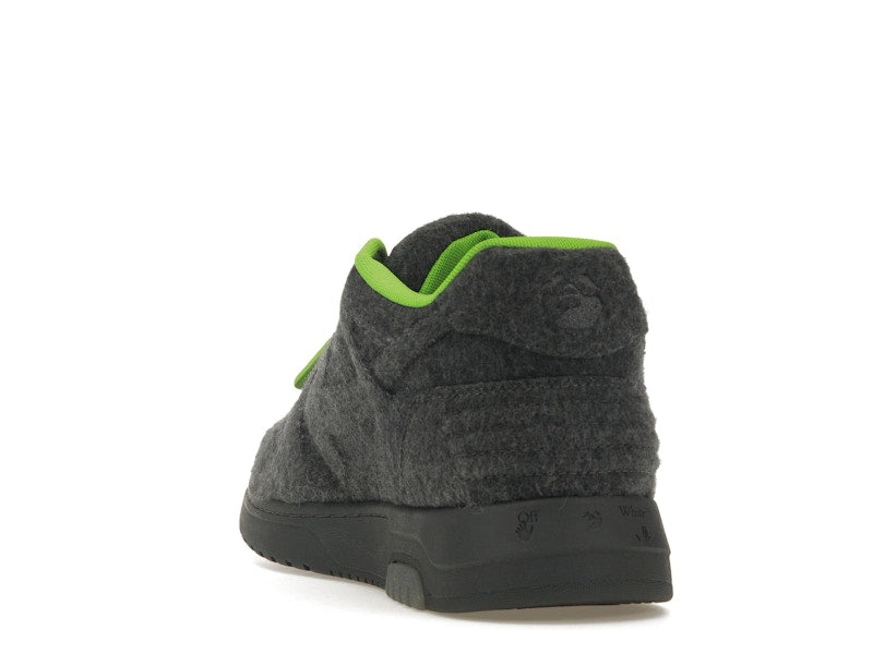 OFF-WHITE Out Of Office "OOO" Low Tops Grey Green Wool