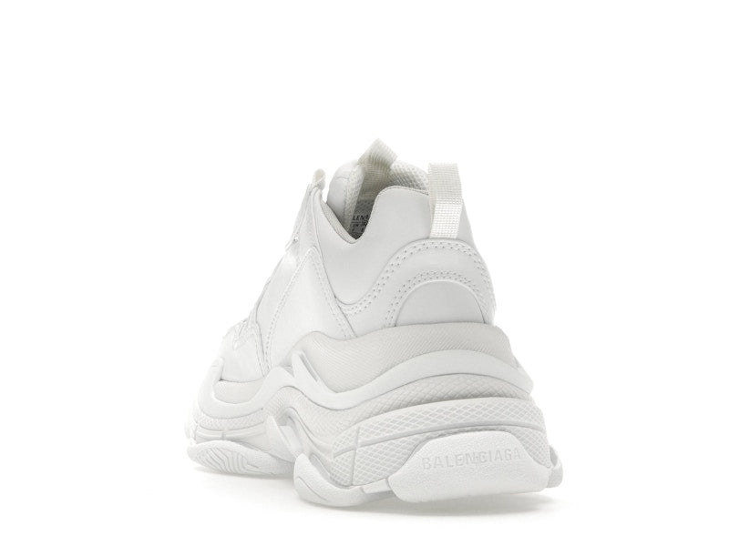 Balenciaga Triple S Synthetic Leather Triple White (Women's)