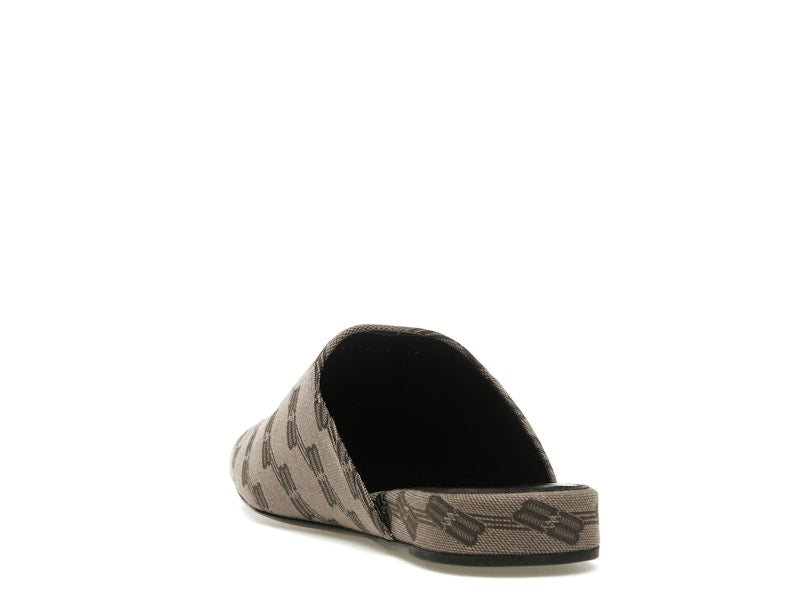 Balenciaga Cozy Jacquard Mules Brown