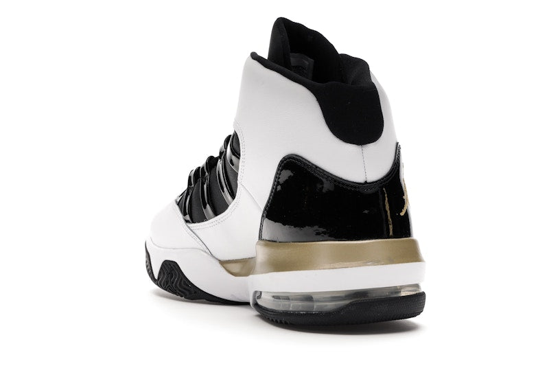 Jordan Max Aura White Metallic Gold Black