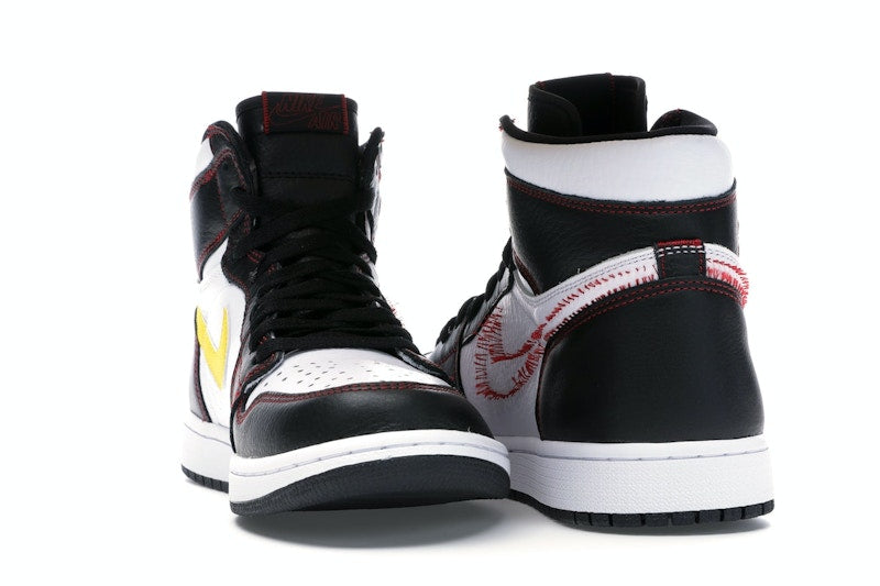 Jordan 1 Retro High Defiant White Black Gym Red