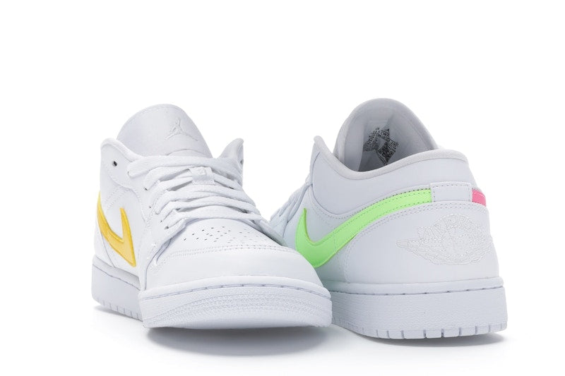 Jordan 1 Low White Multi-Color Swoosh