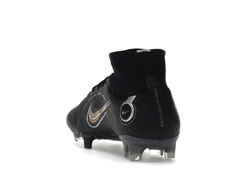 Nike Mercurial Superfly 8 FG Black Metallic Silver Gold