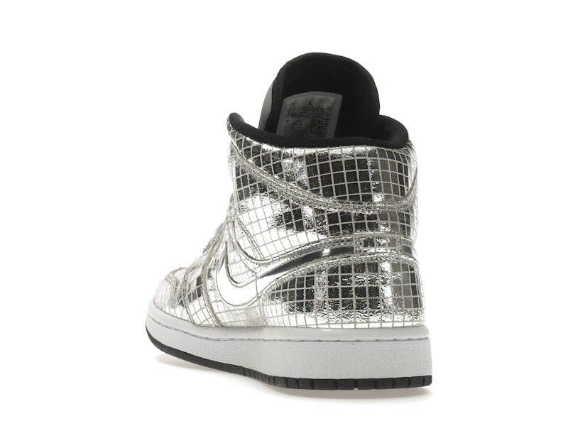 Jordan 1 Mid SE Disco Metallic Silver (Women's)