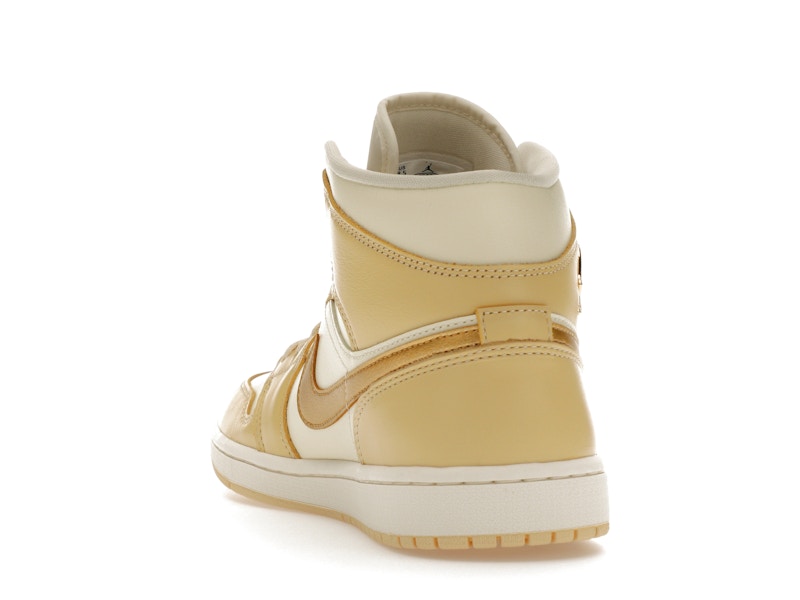Jordan 1 Mid SE Pale Vanilla Metallic Gold (Women's)
