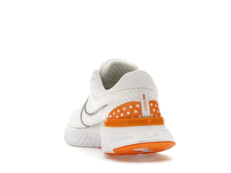 Nike React Infinity Run Flyknit 3 White Grey Kumquat