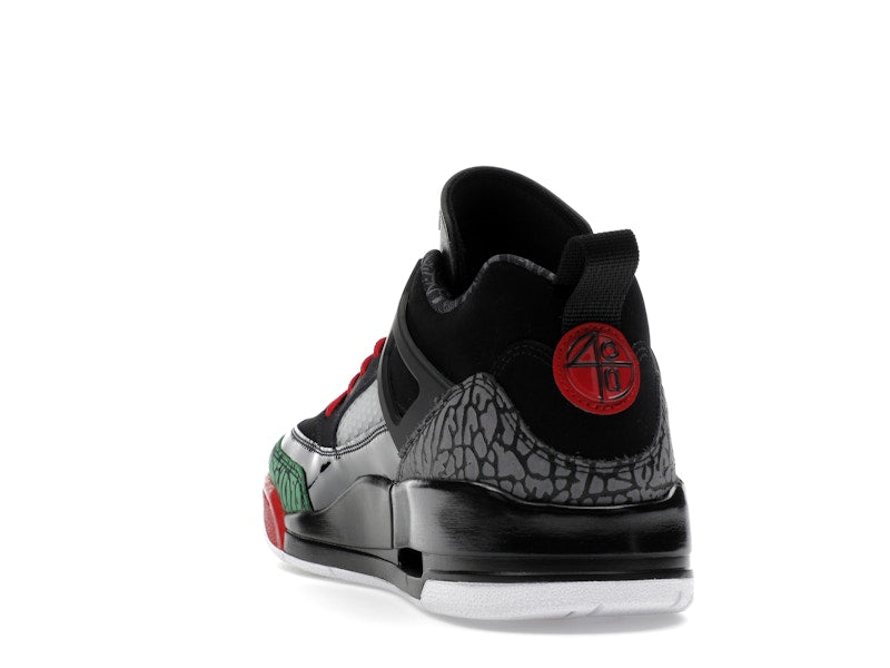 Jordan Spizike Low Black Classic Green White Varsity Red
