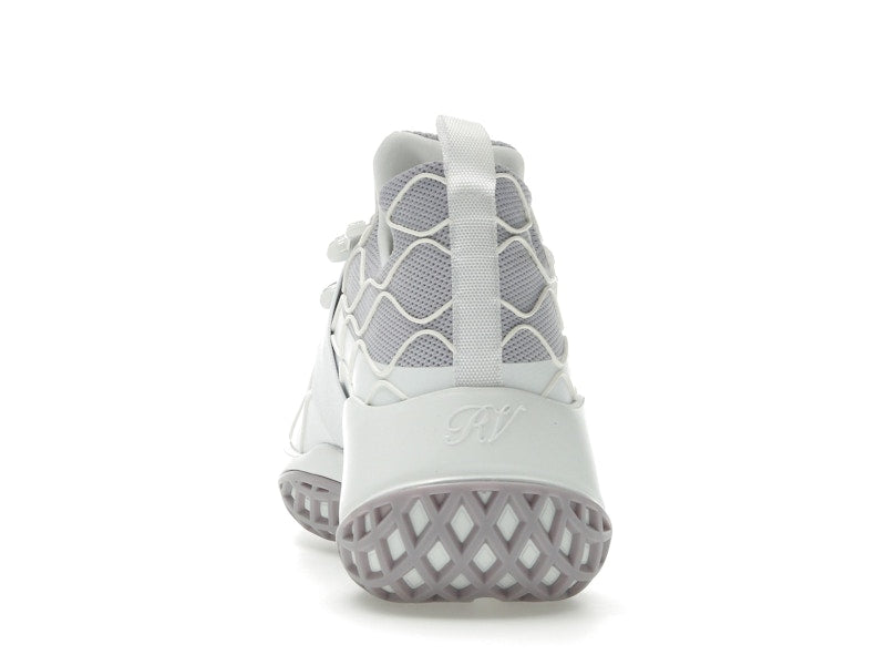 Roger Vivier Viv' Run Fabric White Purple Crystal Buckle (Women's)