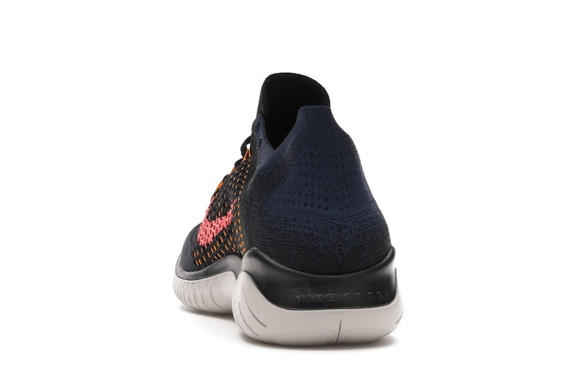 Nike Free RN Flyknit 2018 Black Flash Crimson Orange Peel