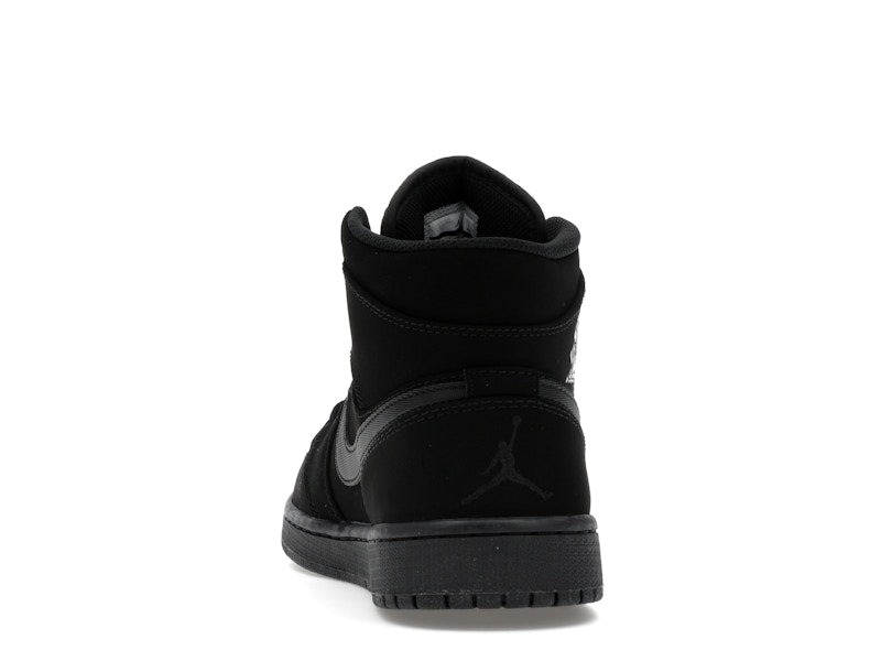 Jordan 1 Mid Black Black White