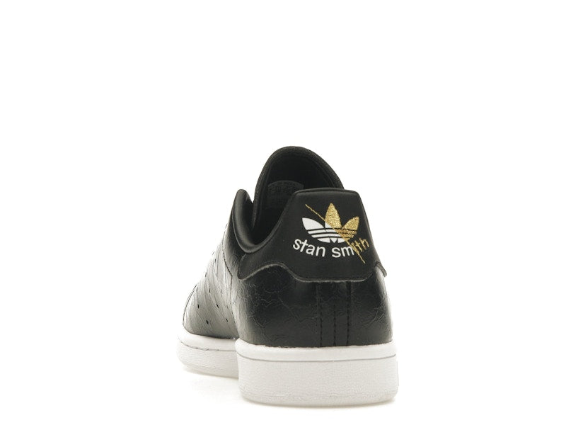 adidas Stan Smith Cracked Leather Black Gold (Women's)