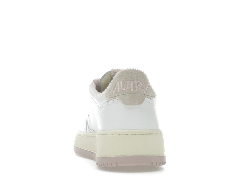 Autry Medalist Leather Low White Powder Pink (Women's)