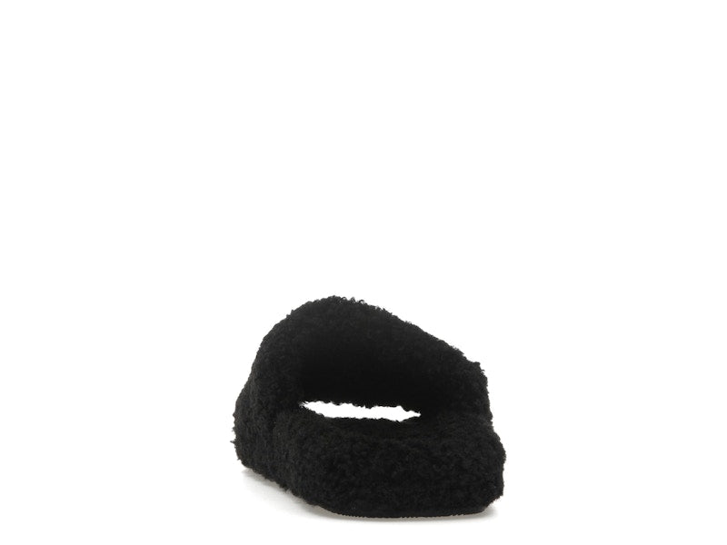 Balenciaga Paris Furry Slide Black (Women's)