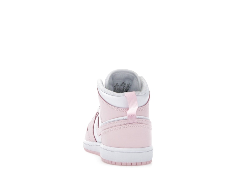Jordan 1 Mid Pink Foam Fire Red White (PS)
