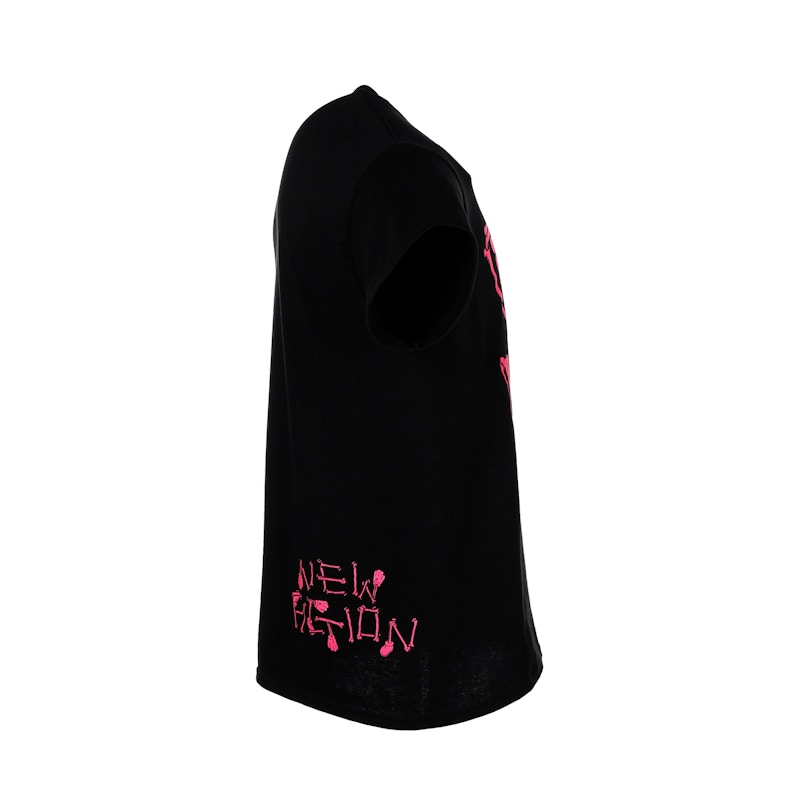 KAWS SKELETON NEW FICTION T-shirt Pink