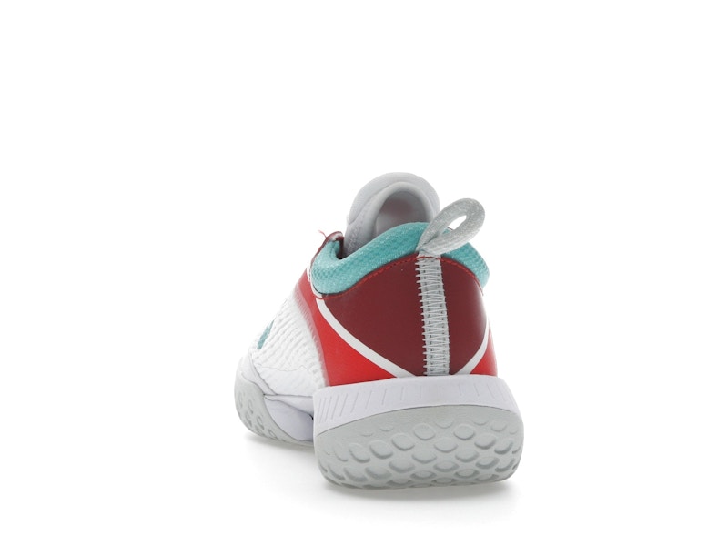 Nike Court Zoom NXT HC White Light Silver Habanero Red Washed Teal (Women's)