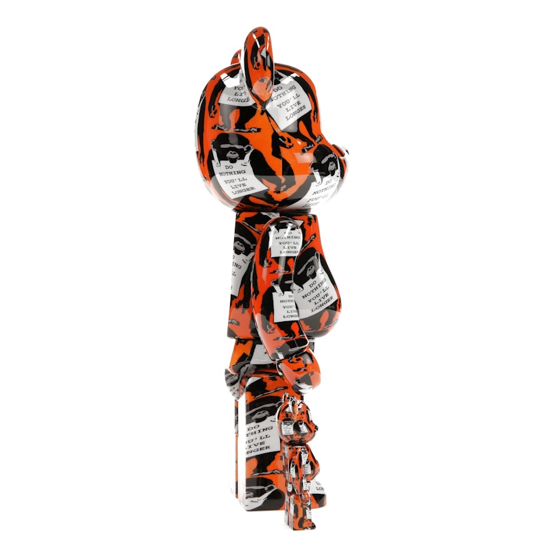 Bearbrick Monkey Sign 100% & 400% Set Orange