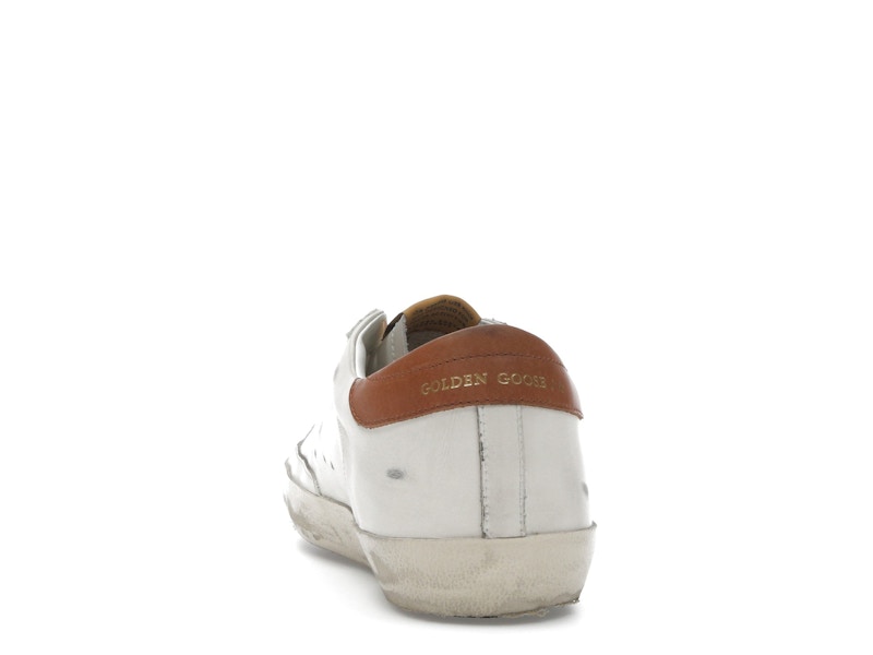 Golden Goose Super-Star White Grey Brown Heel Tab