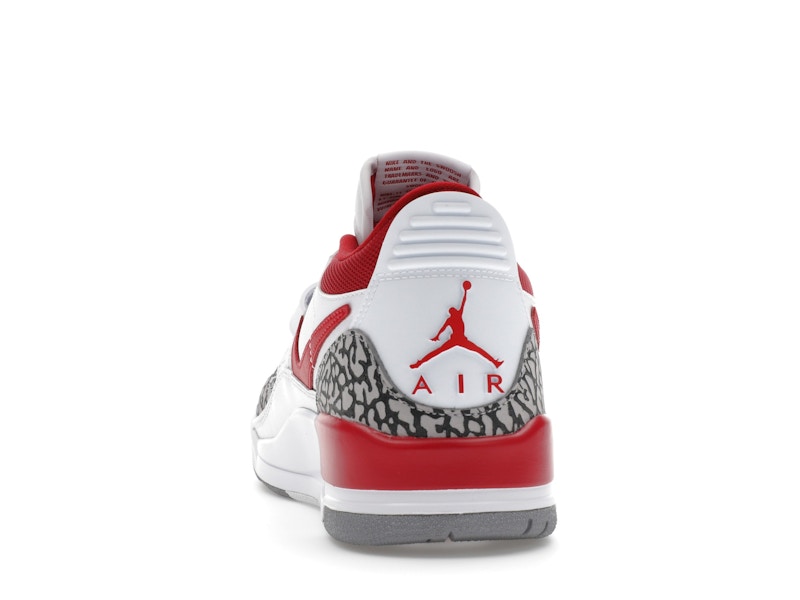 Jordan Legacy 312 Low White Cement Gym Red (Women's)