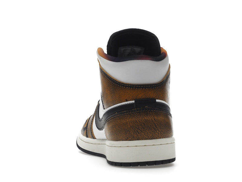 Jordan 1 Mid SE Orange Wear Away