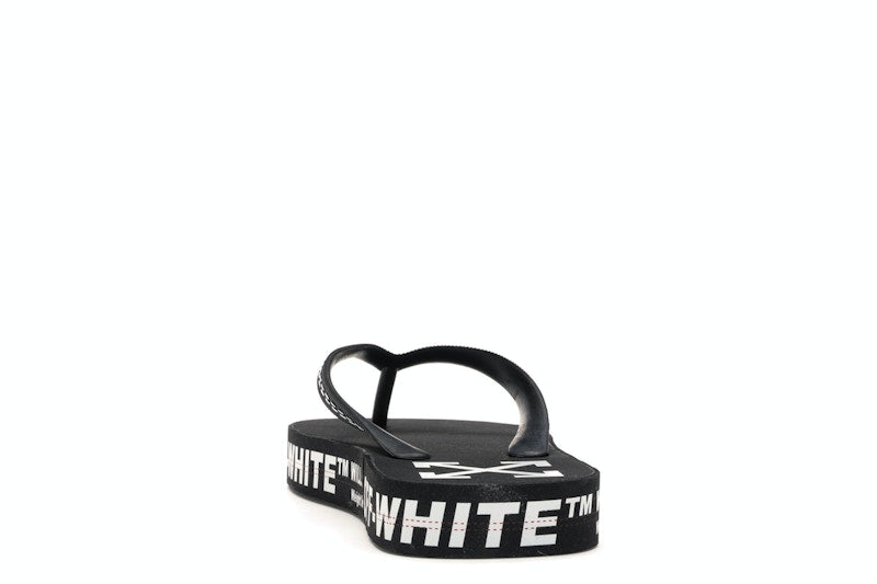 Off-White Logo Typographic Flip Flop Black SS20