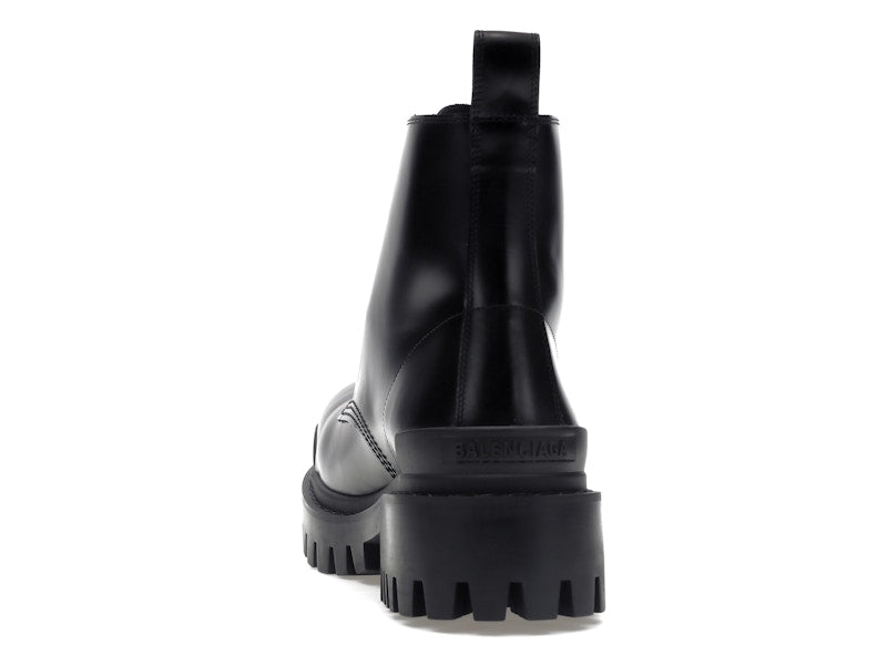 Balenciaga Strike 20mm Lace Up Boot Black